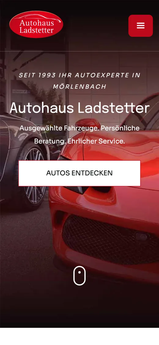 Autohaus Ladstetter: Startseite am Handy