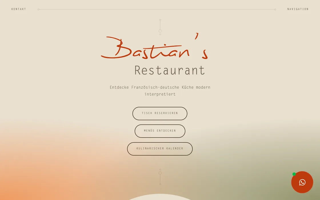 Webseite von Bastian's Restaurant