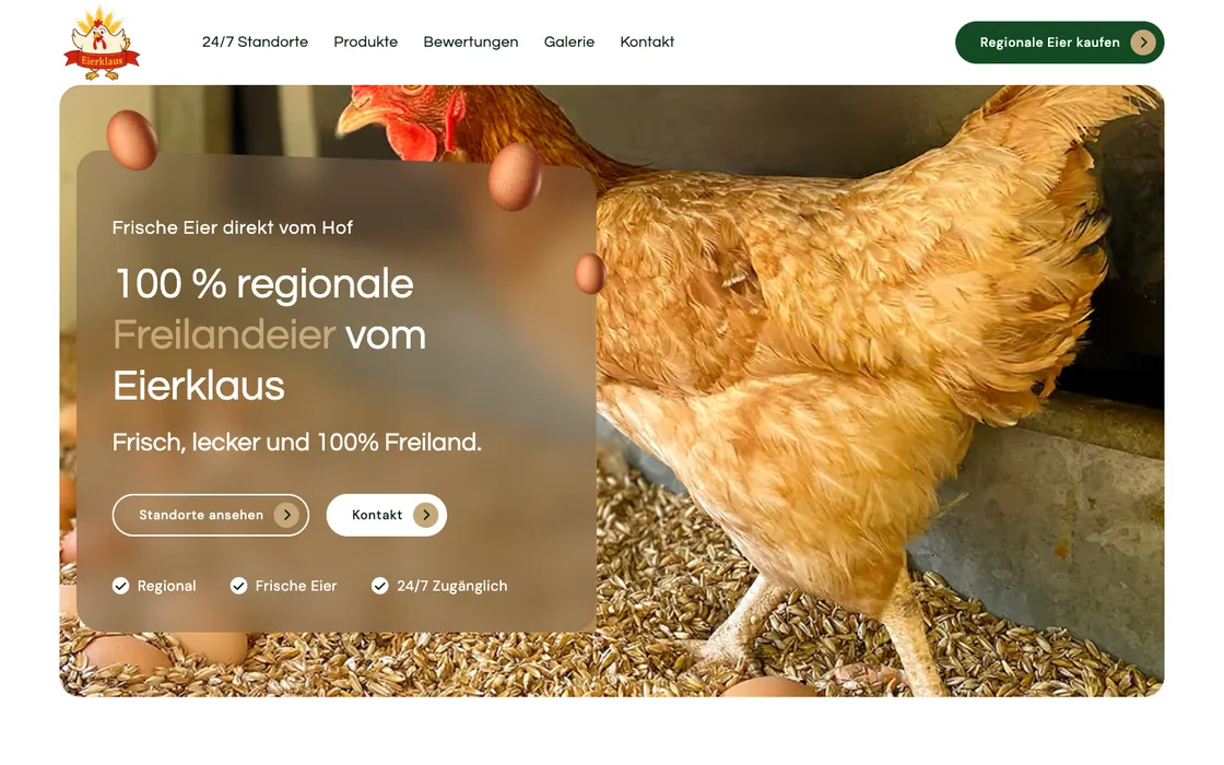 Webseite von Eierklaus Bensheim